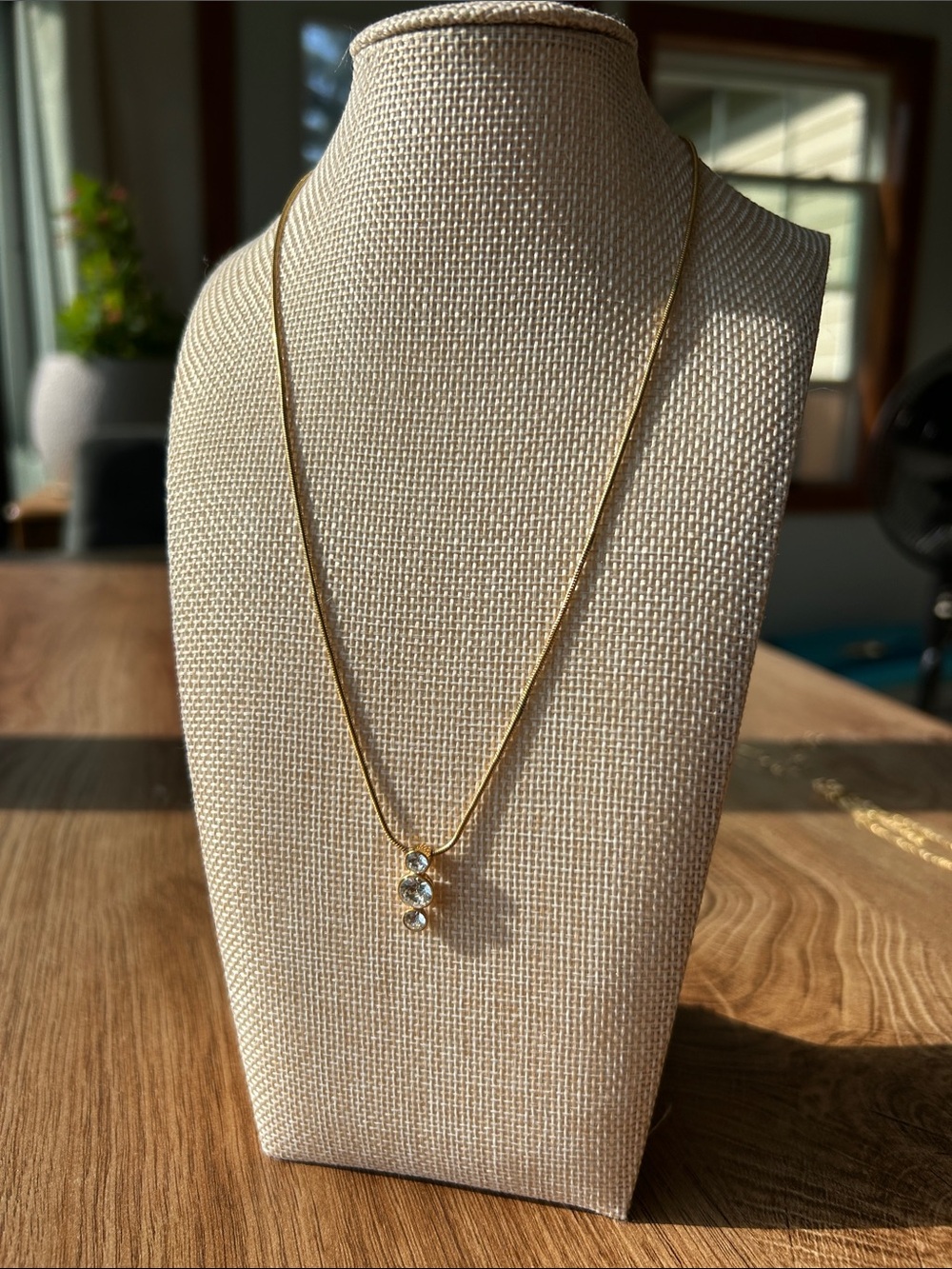 Swarovski GoldTone Pendant Necklace with Crystal Stones and Classic Pave Charm